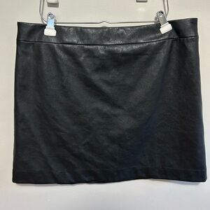 J. Crew Black Faux Leather Mini Skirt